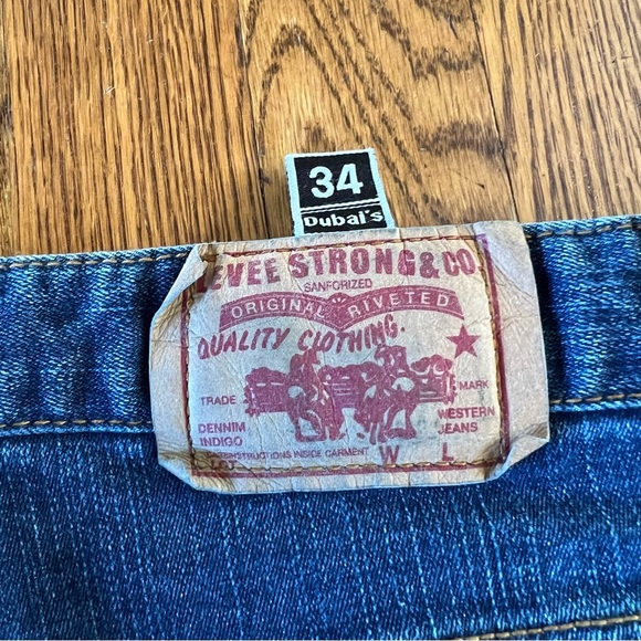 Levee Strong & Co Dubai's Men’s Denim Blue Jeans Waist 34 Inseam 32 - Picture 5 of 6